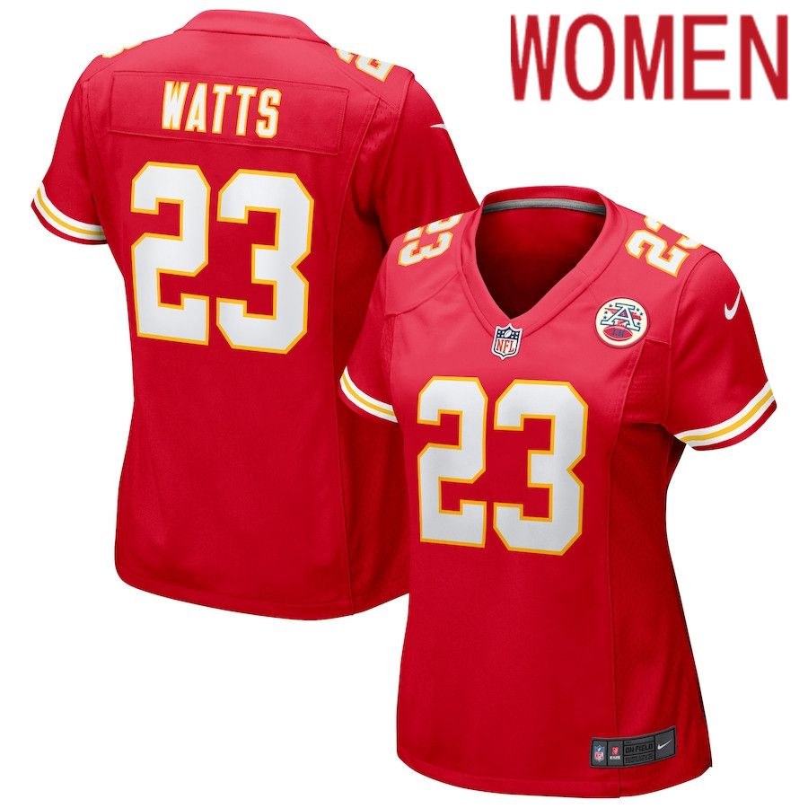 Women Kansas City Chiefs 23 Armani Watts Nike Red Game NFL Jersey